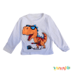 Remera manga larga Blanca Dino