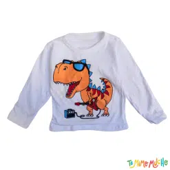 Remera manga larga Blanca Dino