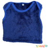 Chaleco cuello americano peluche azul