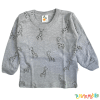 Remera manga larga NARANJO jirafa gris