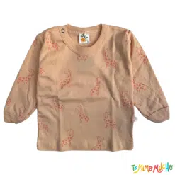 Remera manga larga NARANJO jirafa rosa