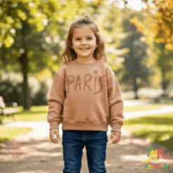 Buzo Naranjo Paris Nena Marron