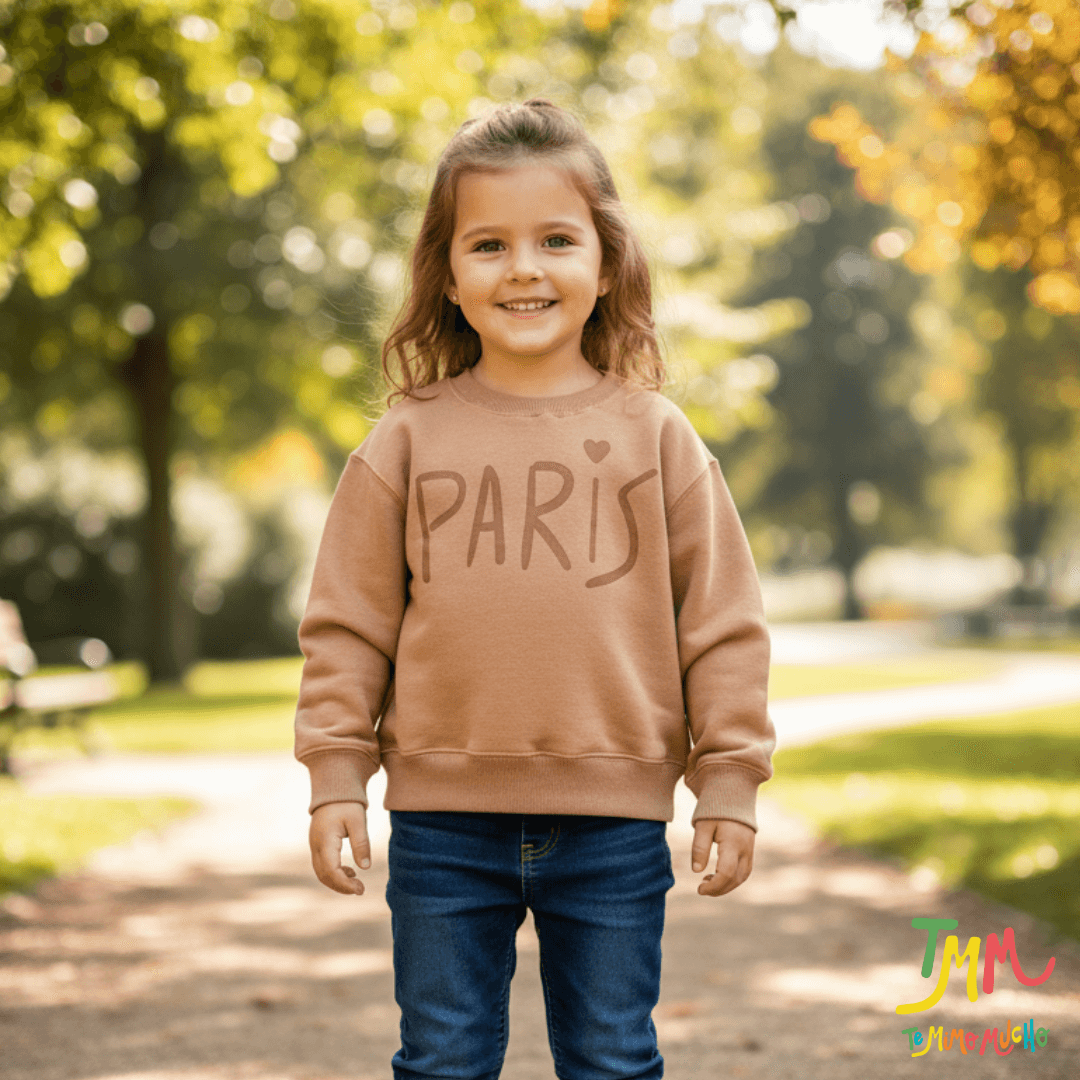 Buzo Naranjo Paris Nena Marron