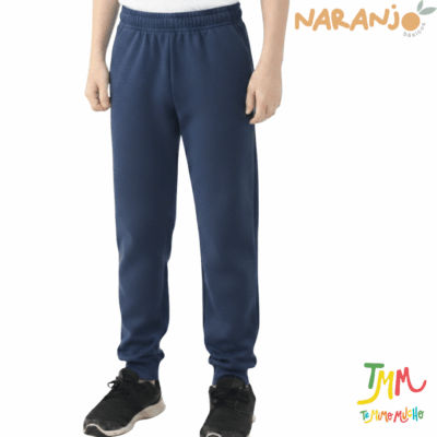 Pantalon Joggin Azul Naranjo con friza