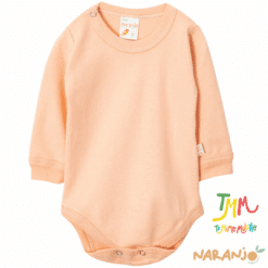 Body liso manga larga Naranjo salmon