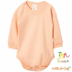 Body liso manga larga Naranjo salmon