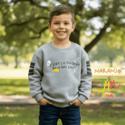 Buzo Naranjo Fantasma Gris Nene