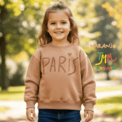 Buzo Naranjo Paris Nena Marron