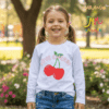 Remera Cherry Blanco Niña