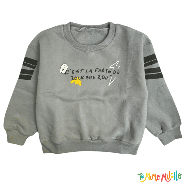 Buzo Naranjo Fantasma Gris Nene - Image 2