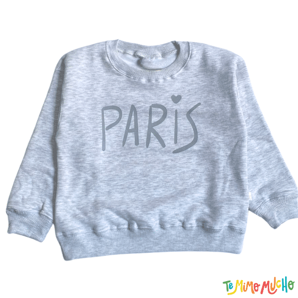 Buzo Naranjo Paris Nena Gris - Image 2