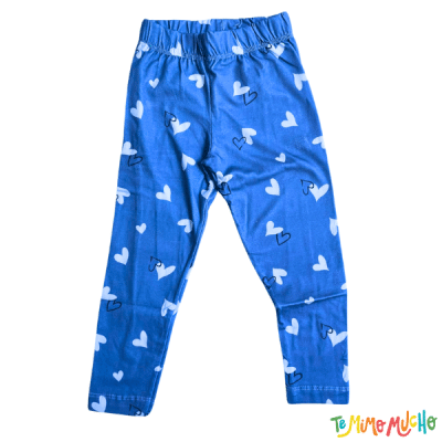 Calza Niña Celeste Corazon