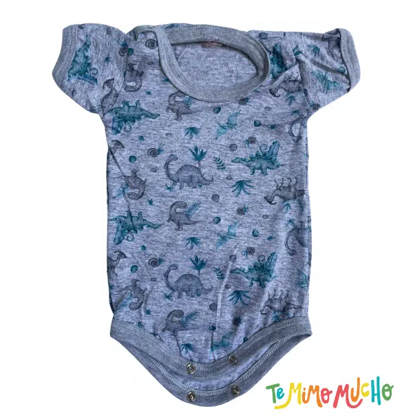 Body manga corta Dino Gris