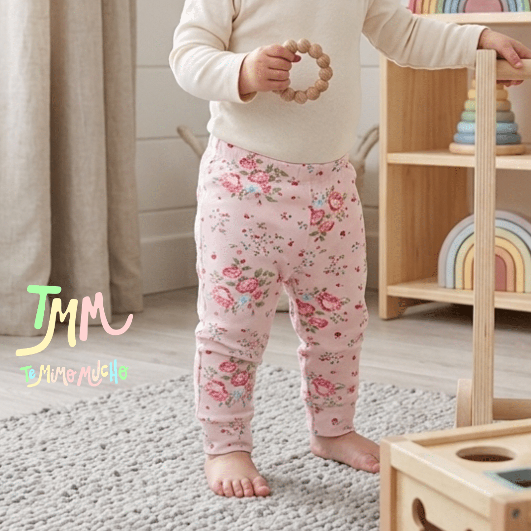 Pantaloncito Flores Grandes Rosa