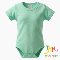 Body liso Verde manga corta