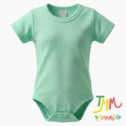 Body liso Verde manga corta