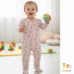 Enterito largo conejitos rosa/camel