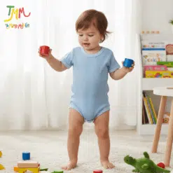 Body liso Celeste manga corta