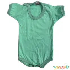 Body liso Verde manga corta
