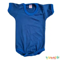 Body liso Azul manga corta