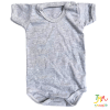 Body liso Gris manga corta