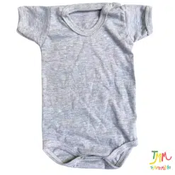 Body liso Gris manga corta