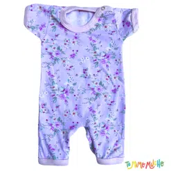 Enterito manga corta Flores Rosa