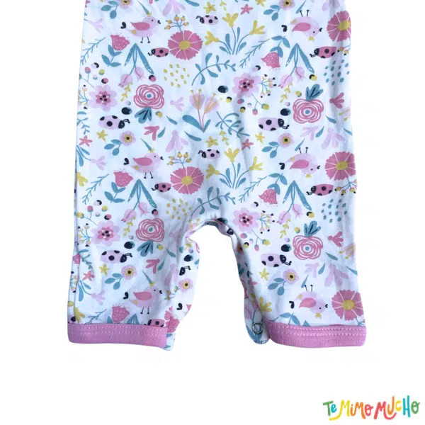 Enterito manga corta Flores Fondo Blanco - Image 3