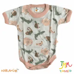 Body NARANJO Cocodrilo Rosa TALLE 5 Y 6