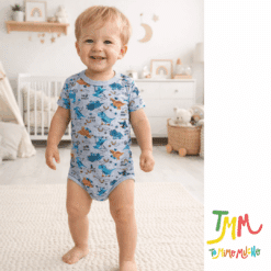 Body manga corta Dino Gris