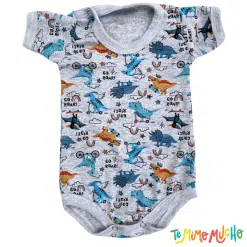 Body manga corta Dino Gris