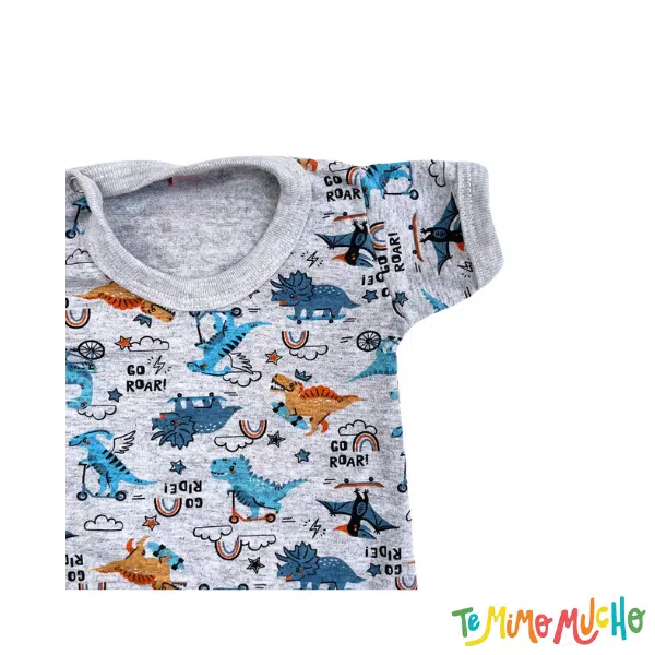 Body manga corta Dino Gris - Image 2