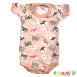 Body manga corta Conejo Rosa