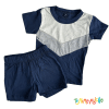 Conjunto Remera y Short azul combinado