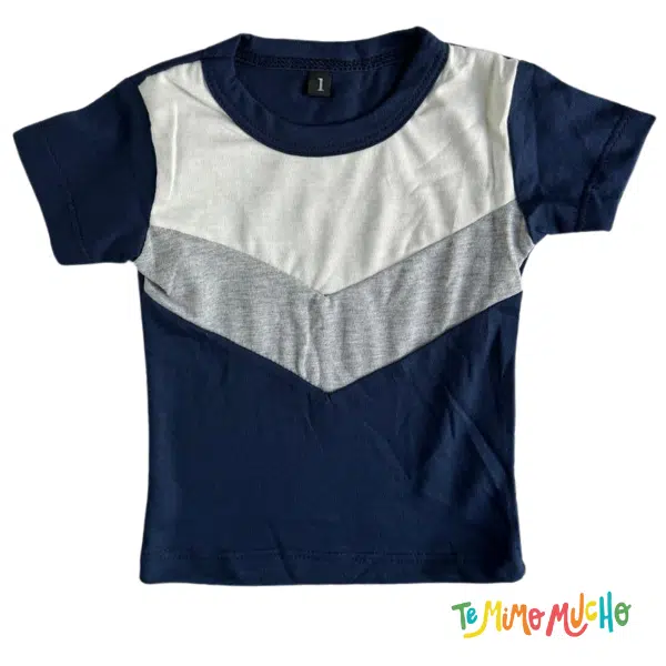 Conjunto Remera y Short azul combinado - Image 3