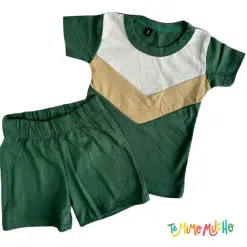 Conjunto Remera y Short verde combinado