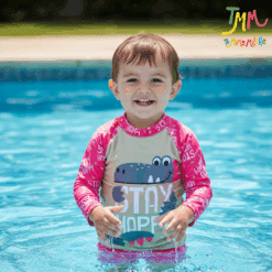 Conjunto malla UV+50 dino Rojo