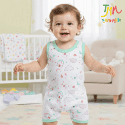 Enterito Musculosa Ositos y Casitas verde