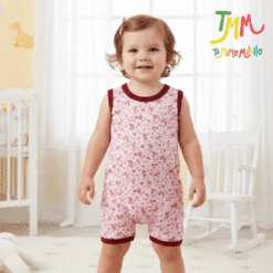 Enterito Musculosa Flores Rosa