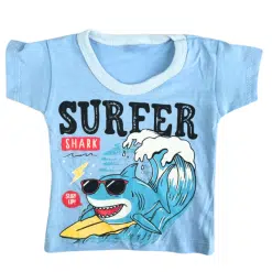 Remera Manga Corta Tiburon Celeste