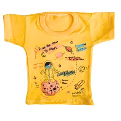 Remera Manga Corta Astronauta Amarillo