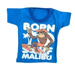 Remera Manga Corta Monito Azul