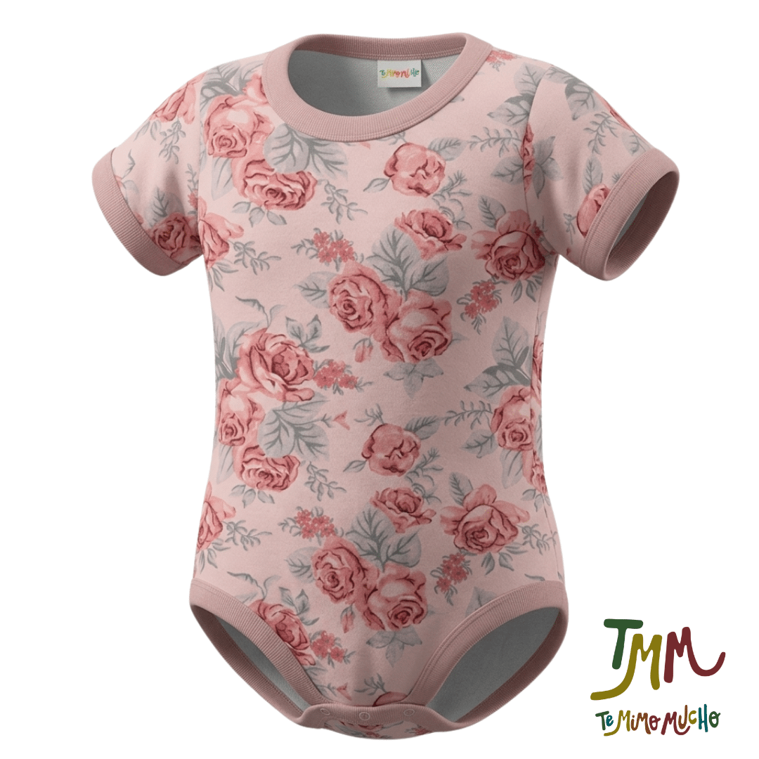 Body manga corta Rosas Rojas