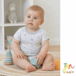 Body NARANJO cuadros gris