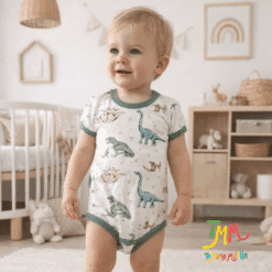 Body manga corta Dino Verde