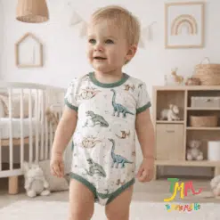 Body manga corta Dino Verde