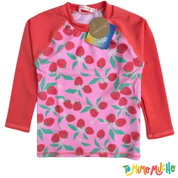 Conjunto UV 50+ Naranjo Niña frutillas - Image 4