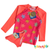 Conjunto UV 50+ Naranjo Niña estrellas coral