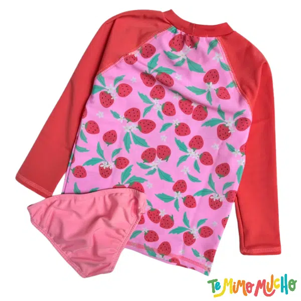 Conjunto UV 50+ Naranjo Niña frutillas - Image 3