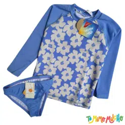 Conjunto UV 50+ Naranjo Niña flores lavanda